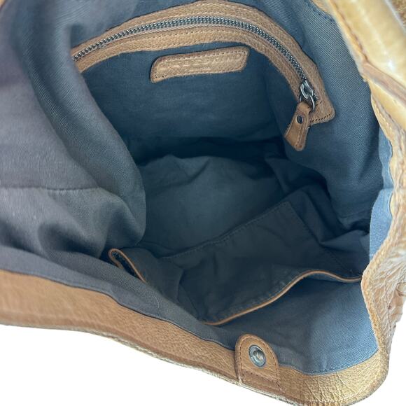 Liebeskind Berlin Hobo Bag Beige Tan Leather Fringe Shoulder Purse 13.5"x13.5x6" - Picture 5 of 11